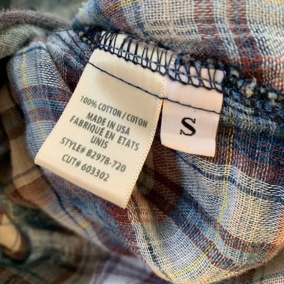 S Bella Dahl Plaid Cozy Crinkle Cotton - like new! Revolve Anthropologie - Picture 3 of 7